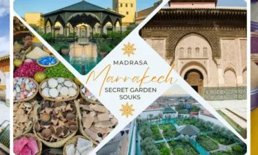 Guided walking tour to Madrasa Ben Youssef and Le Jardin Secret in Marrakech